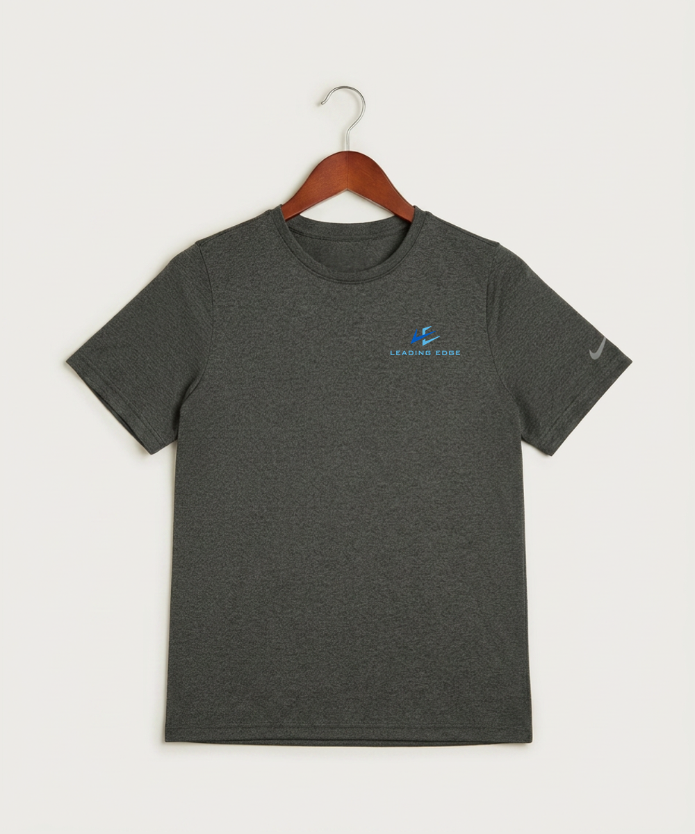 Leading Edge Team Store - Dark Smoke Heather Nike Youth Swoosh Sleeve rLegend Tee NKDX8787