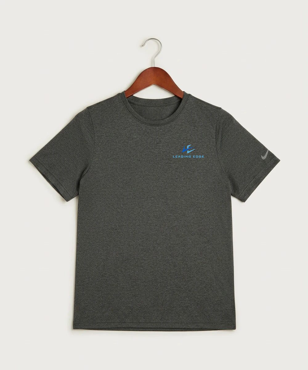 Leading Edge Team Store - Dark Smoke Heather Nike Youth Swoosh Sleeve rLegend Tee NKDX8787