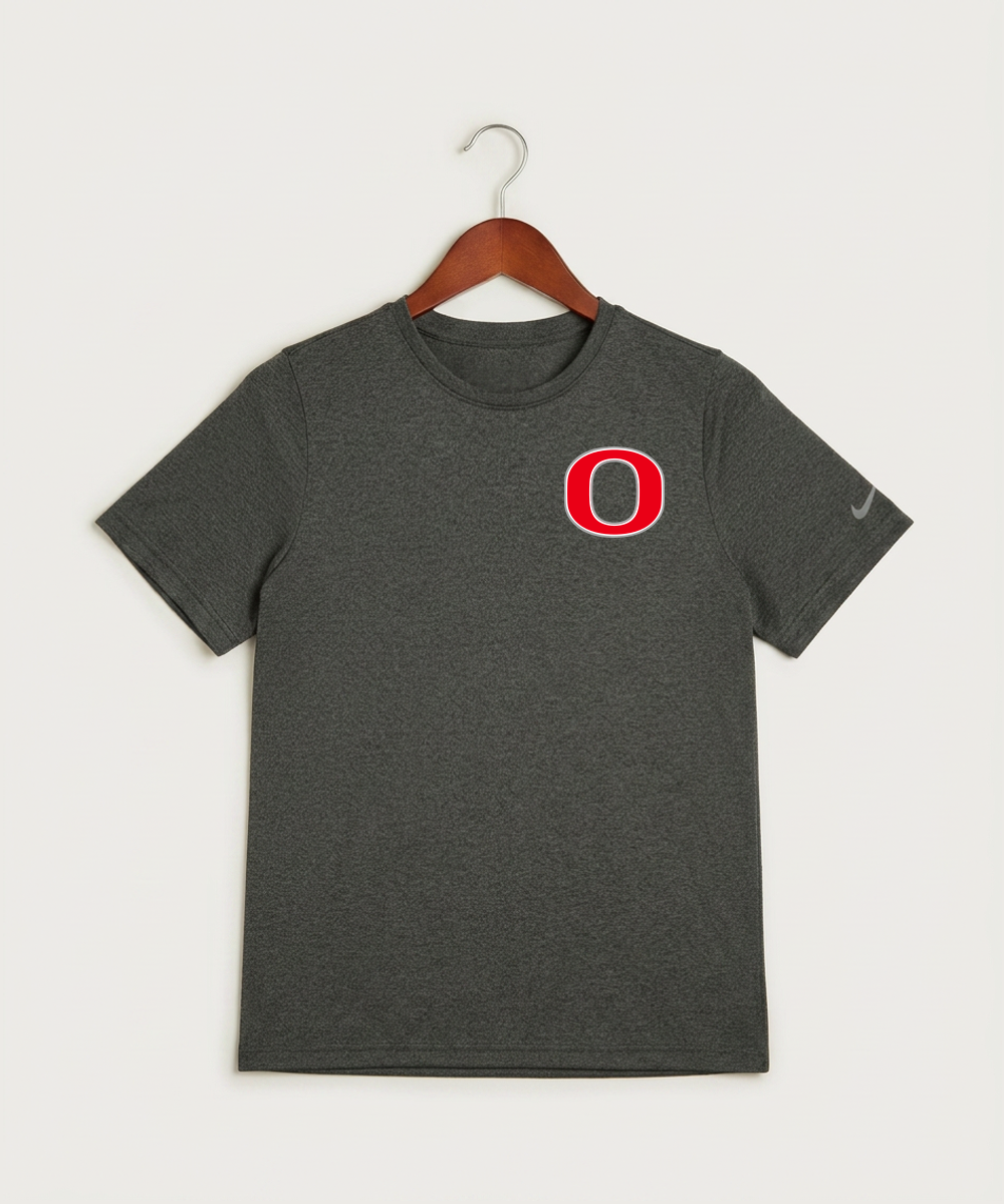 Osakis High School Athletics Coed - Dark Smoke Heather Nike Youth Swoosh Sleeve rLegend Tee NKDX8787