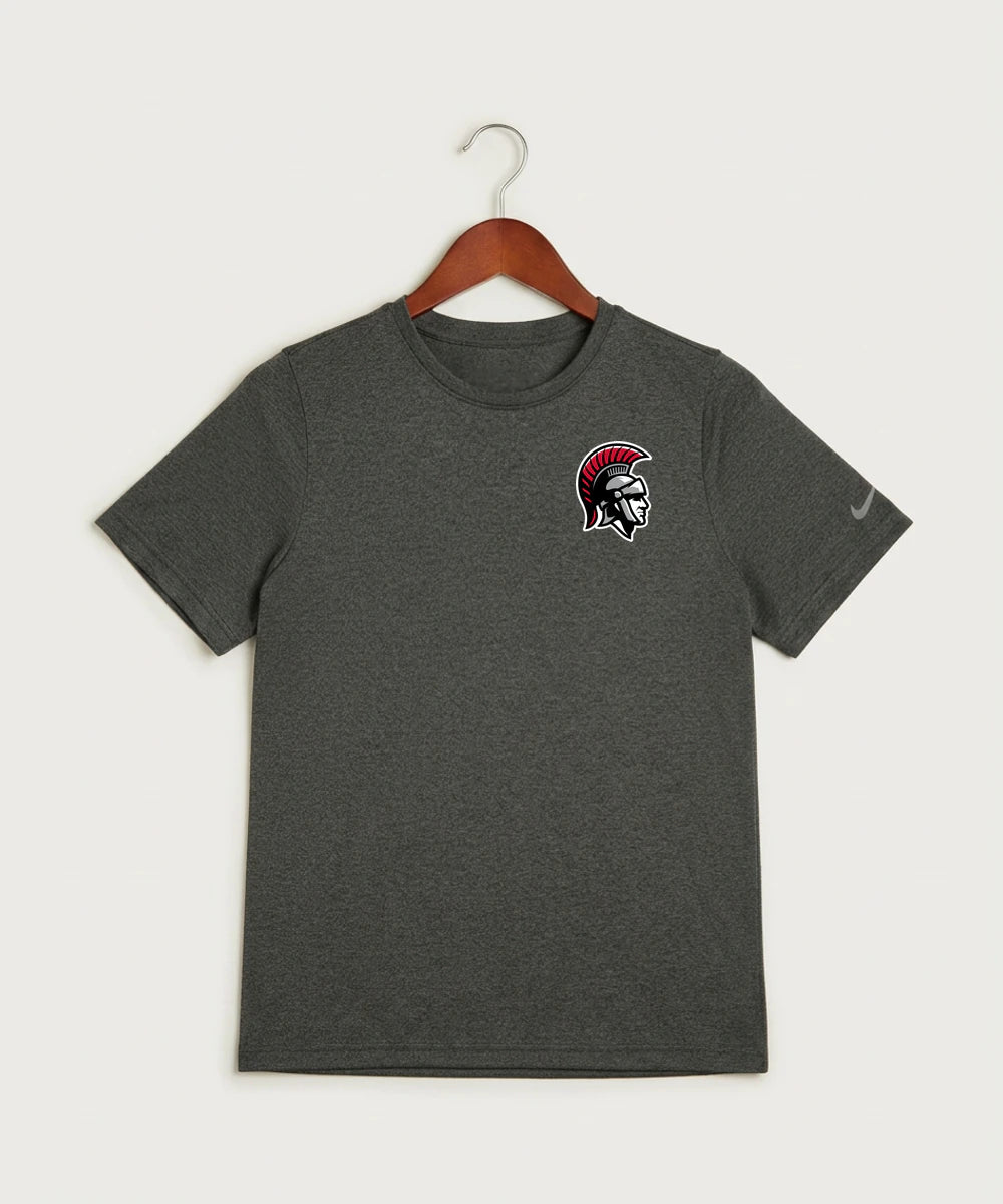 Worthington High School Football (Boys) - Dark Smoke Heather Nike Youth Swoosh Sleeve rLegend Tee NKDX8787