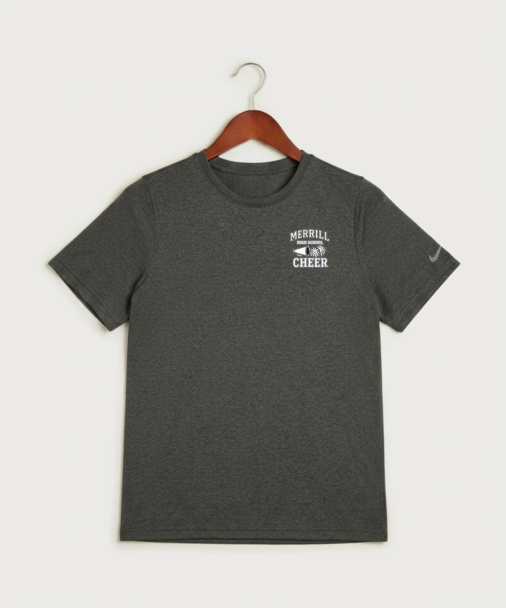 Merrill Dance and Cheer - Dark Smoke Heather Nike Youth Swoosh Sleeve rLegend Tee NKDX8787