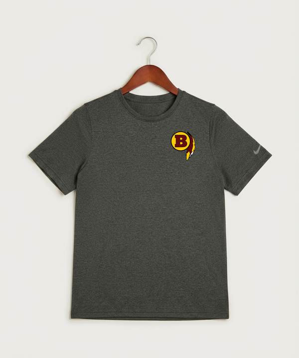 Benson High School Football (Boys) - Dark Smoke Heather Nike Youth Swoosh Sleeve rLegend Tee NKDX8787