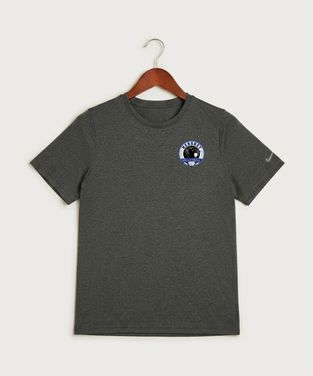 Hershey High School Volleyball Team Store - Dark Smoke Heather Nike Youth Swoosh Sleeve rLegend Tee NKDX8787