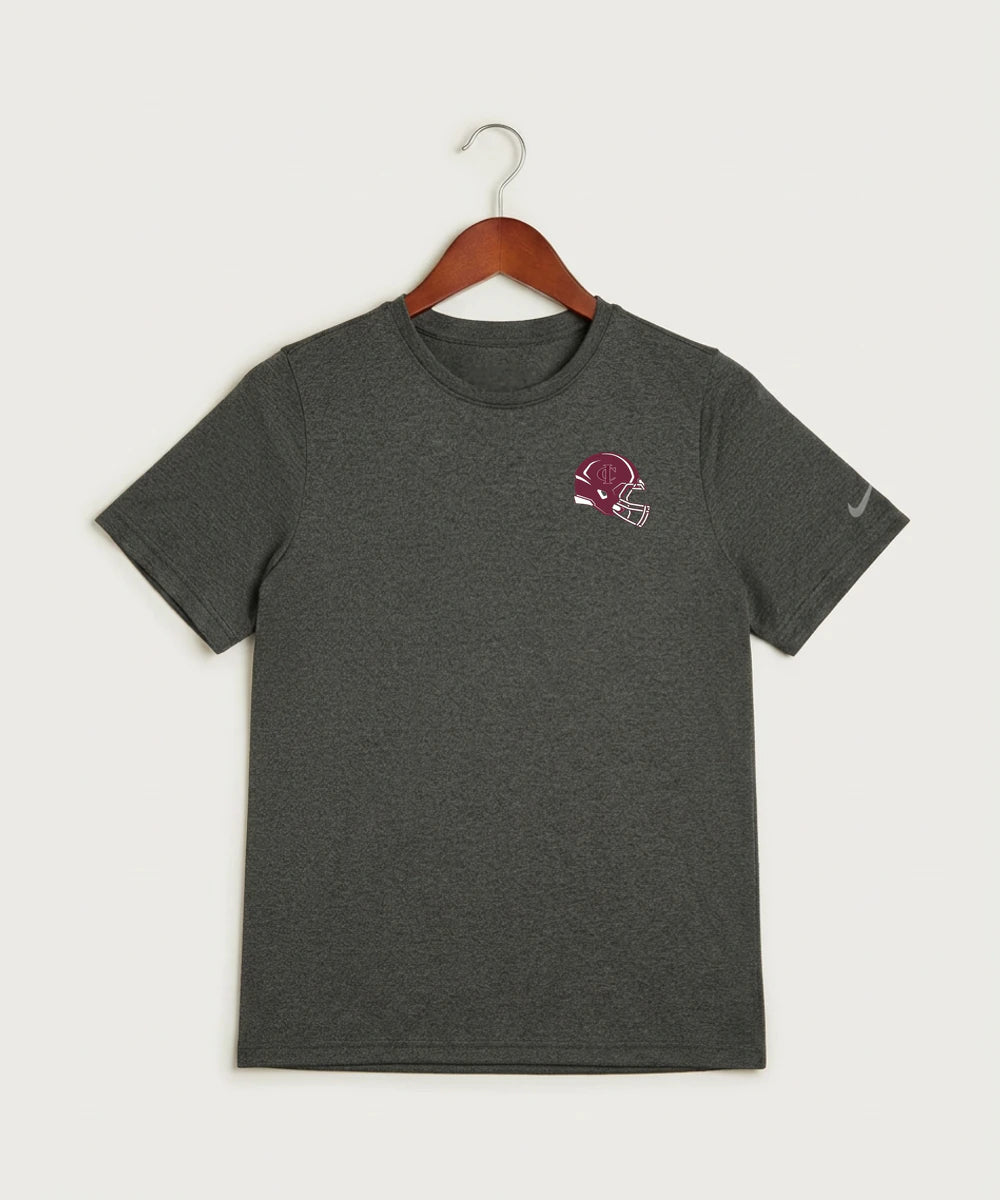 Crosby Ironton High School Football (Boys) - Dark Smoke Heather Nike Youth Swoosh Sleeve rLegend Tee NKDX8787