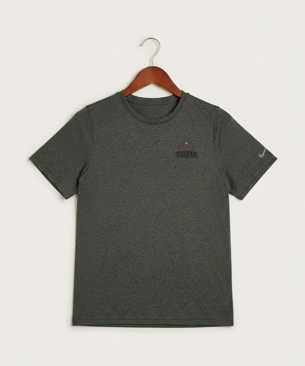 Dover-Eyota High School Volleyball (Girls) - Dark Smoke Heather Nike Youth Swoosh Sleeve rLegend Tee NKDX8787