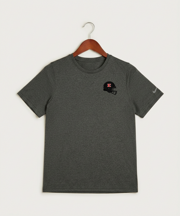 Duluth East High School Football (Boys) - Dark Smoke Heather Nike Youth Swoosh Sleeve rLegend Tee NKDX8787