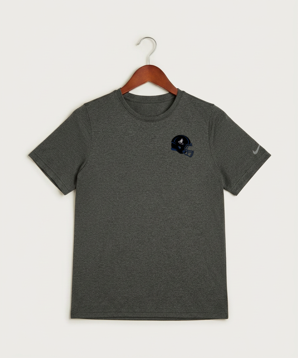 Heron Lake-Okabena High School Football (Boys) - Dark Smoke Heather Nike Youth Swoosh Sleeve rLegend Tee NKDX8787