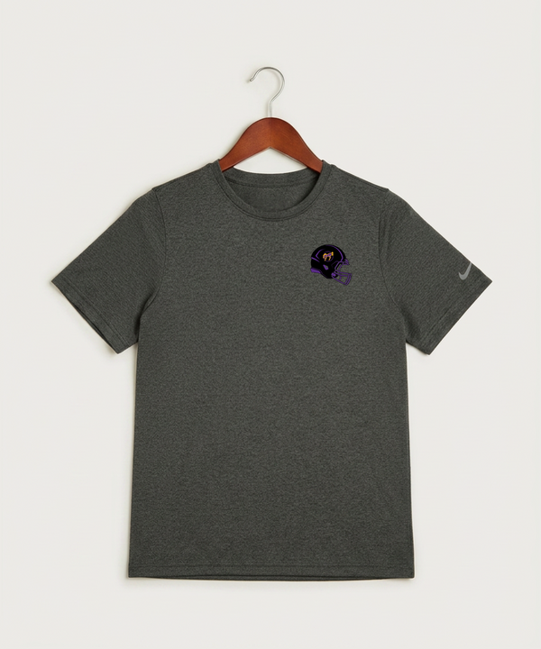 International Falls High School Football (Boys) - Dark Smoke Heather Nike Youth Swoosh Sleeve rLegend Tee NKDX8787