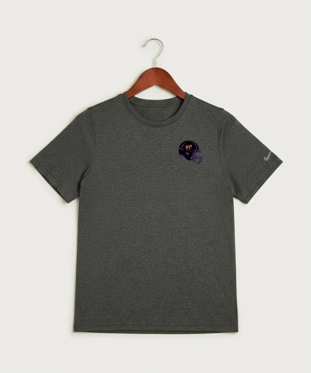 International Falls High School Football (Boys) - Dark Smoke Heather Nike Youth Swoosh Sleeve rLegend Tee NKDX8787