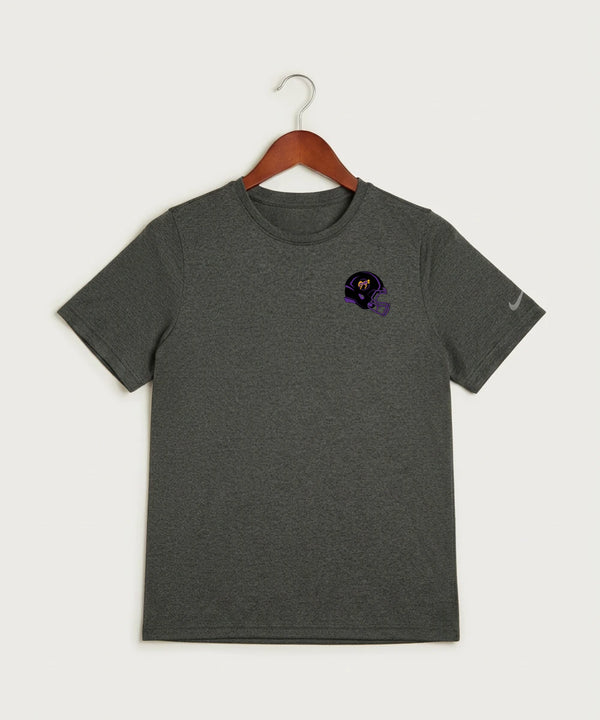 International Falls High School Football (Boys) - Dark Smoke Heather Nike Youth Swoosh Sleeve rLegend Tee NKDX8787