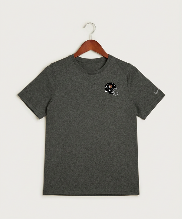 Ogilvie High School Football (Boys) - Dark Smoke Heather Nike Youth Swoosh Sleeve rLegend Tee NKDX8787