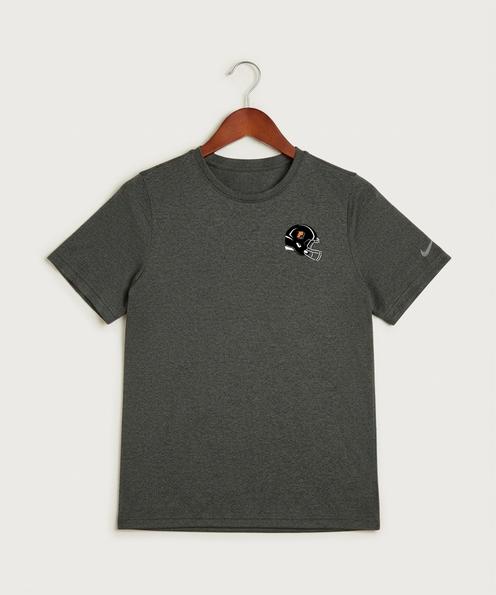 Park Rapids Area High School Football (Boys) - Dark Smoke Heather Nike Youth Swoosh Sleeve rLegend Tee NKDX8787