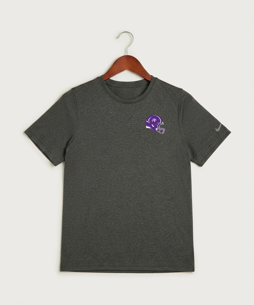 Polk County West Football (Boys) - Dark Smoke Heather Nike Youth Swoosh Sleeve rLegend Tee NKDX8787