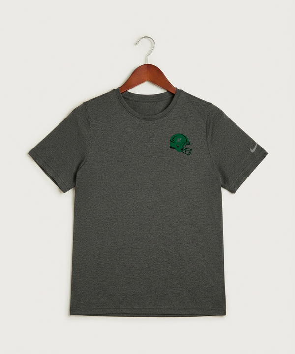 Rock Ridge High School Football (Boys) - Dark Smoke Heather Nike Youth Swoosh Sleeve rLegend Tee NKDX8787