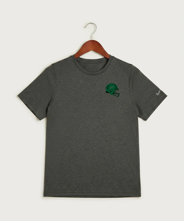 Rock Ridge High School Football (Boys) - Dark Smoke Heather Nike Youth Swoosh Sleeve rLegend Tee NKDX8787