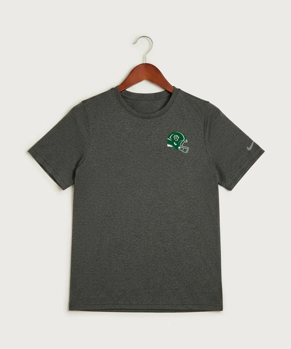 Roseau High School Football (Boys) - Dark Smoke Heather Nike Youth Swoosh Sleeve rLegend Tee NKDX8787