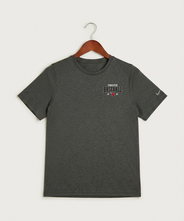 Forreston Baseball - Dark Smoke Heather Nike Youth Swoosh Sleeve rLegend Tee NKDX8787