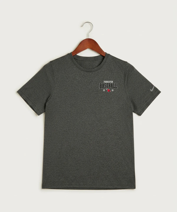 Forreston Baseball - Dark Smoke Heather Nike Youth Swoosh Sleeve rLegend Tee NKDX8787