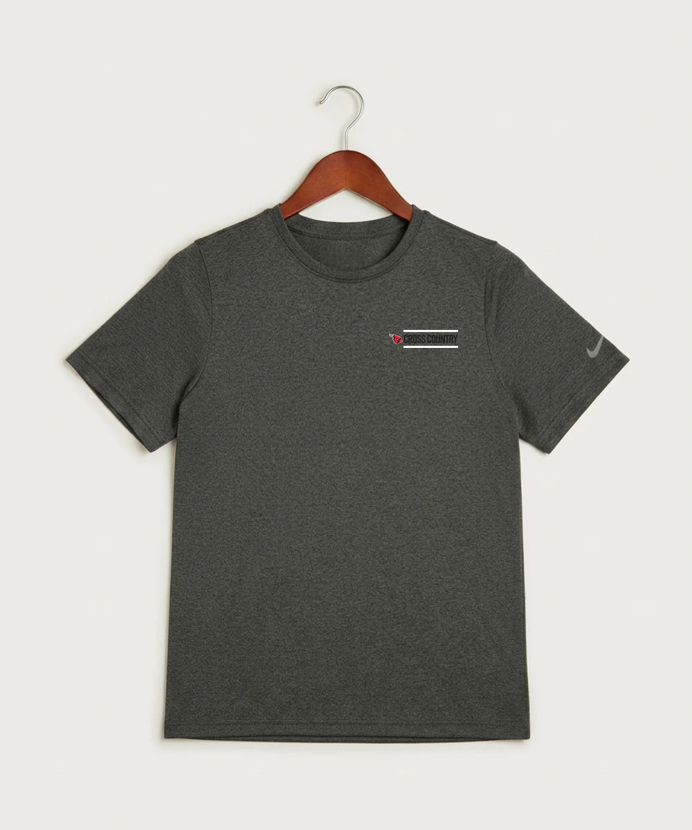 Forreston Cross Country - Dark Smoke Heather Nike Youth Swoosh Sleeve rLegend Tee NKDX8787