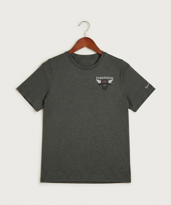 Forreston Basketball - Dark Smoke Heather Nike Youth Swoosh Sleeve rLegend Tee NKDX8787