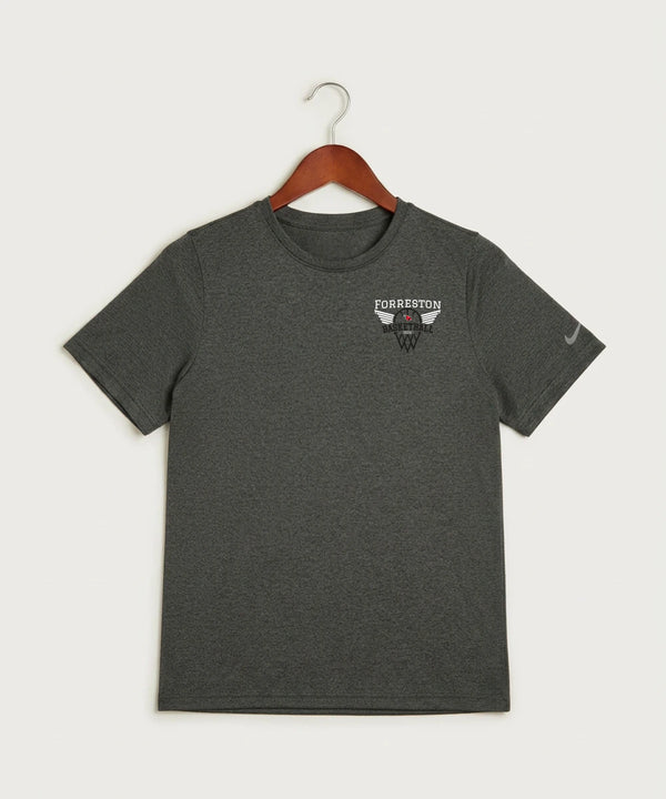 Forreston Basketball - Dark Smoke Heather Nike Youth Swoosh Sleeve rLegend Tee NKDX8787