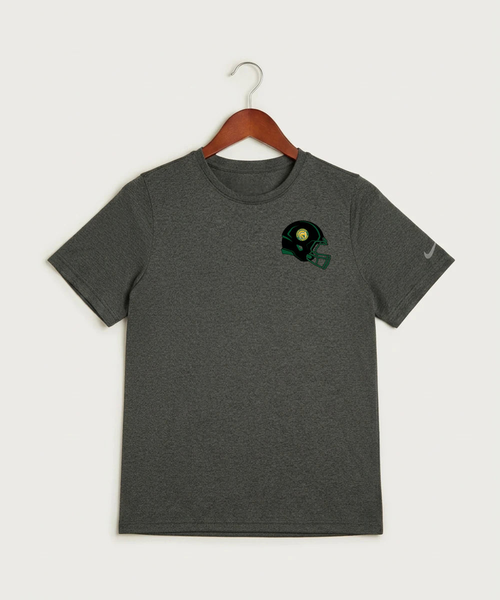 Rushford Peterson High School Football (Boys) - Dark Smoke Heather Nike Youth Swoosh Sleeve rLegend Tee NKDX8787