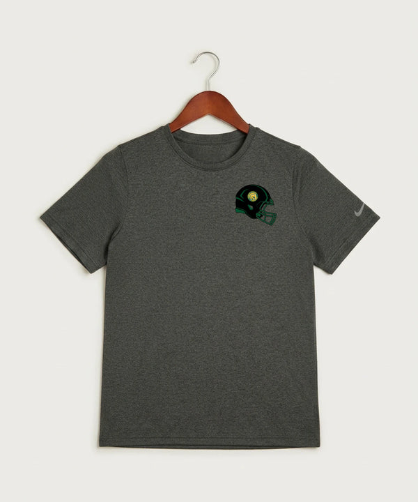 Rushford Peterson High School Football (Boys) - Dark Smoke Heather Nike Youth Swoosh Sleeve rLegend Tee NKDX8787