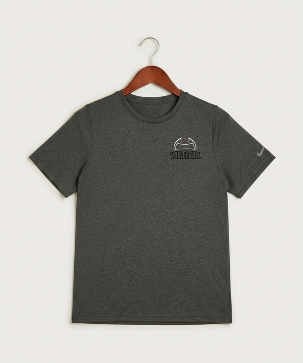 Cannon Falls High School Volleyball (Girls) - Dark Smoke Heather Nike Youth Swoosh Sleeve rLegend Tee NKDX8787