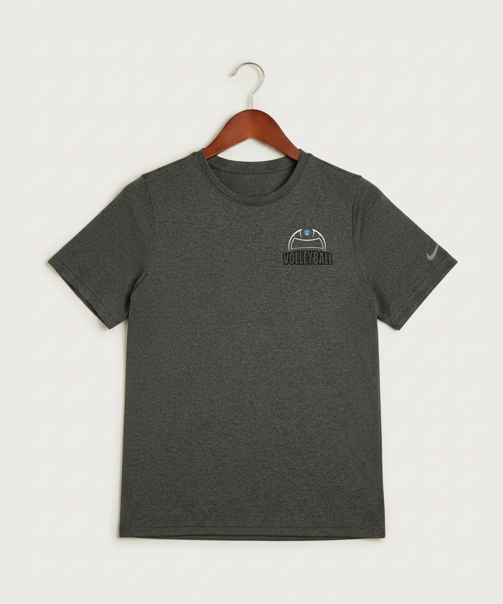 Janesville Waldorf Pemberton Volleyball (Girls) - Dark Smoke Heather Nike Youth Swoosh Sleeve rLegend Tee NKDX8787