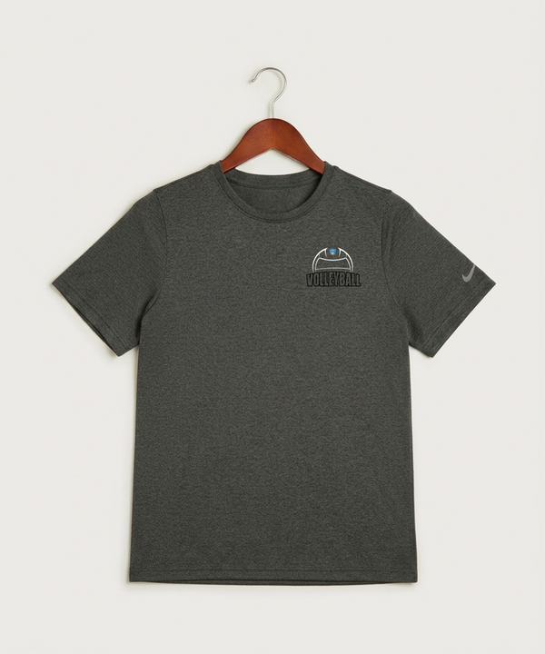 Janesville Waldorf Pemberton Volleyball (Girls) - Dark Smoke Heather Nike Youth Swoosh Sleeve rLegend Tee NKDX8787