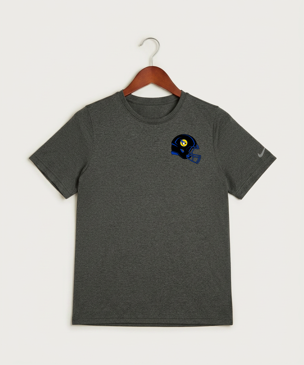 Waseca High School Football (Boys) - Dark Smoke Heather Nike Youth Swoosh Sleeve rLegend Tee NKDX8787