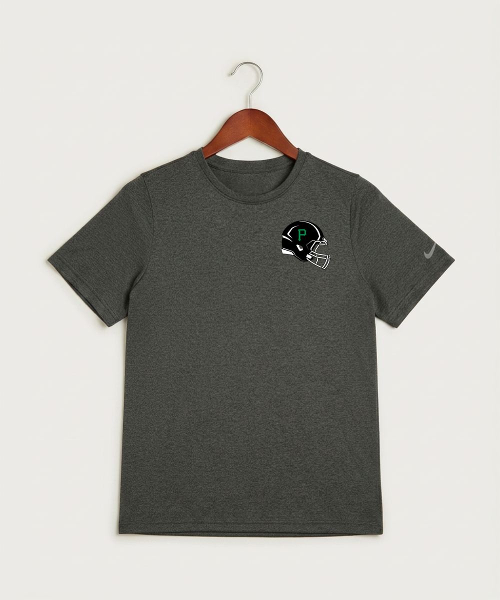Pipestone Area High School Football (Boys) - Dark Smoke Heather Nike Youth Swoosh Sleeve rLegend Tee NKDX8787