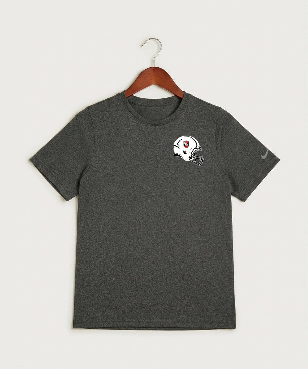 Saint James High School Football (Boys) - Dark Smoke Heather Nike Youth Swoosh Sleeve rLegend Tee NKDX8787