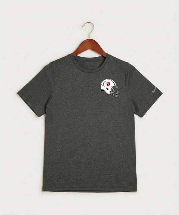 Saint James High School Football (Boys) - Dark Smoke Heather Nike Youth Swoosh Sleeve rLegend Tee NKDX8787