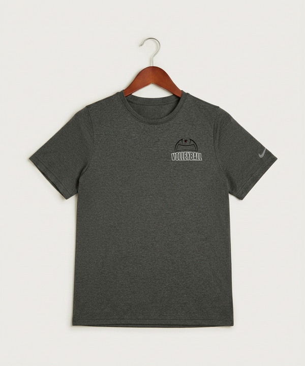 Tracy-Milroy-Balaton High School Volleyball (Girls) - Dark Smoke Heather Nike Youth Swoosh Sleeve rLegend Tee NKDX8787
