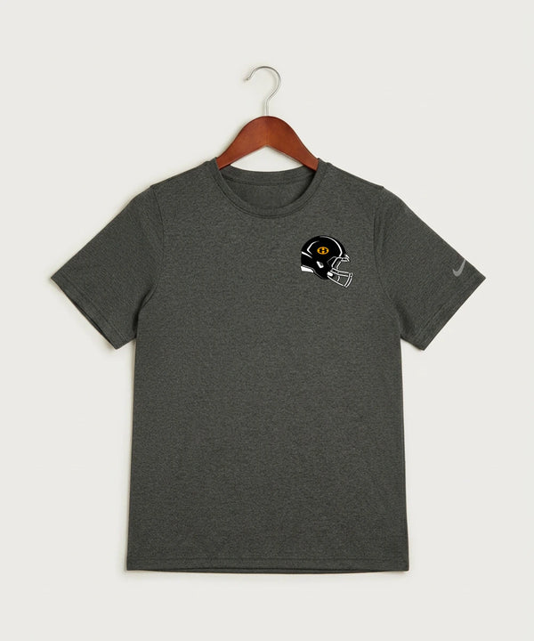 Hutchinson High School Football (Boys) - Dark Smoke Heather Nike Youth Swoosh Sleeve rLegend Tee NKDX8787