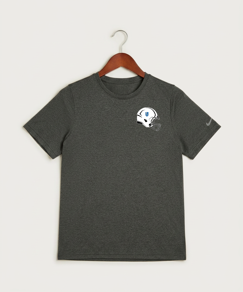 Lake Crystal-Welcome-Memorial High School Football (Boys) - Dark Smoke Heather Nike Youth Swoosh Sleeve rLegend Tee NKDX8787