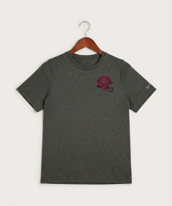 Yellow Medicine East High School Football (Boys) - Dark Smoke Heather Nike Youth Swoosh Sleeve rLegend Tee NKDX8787