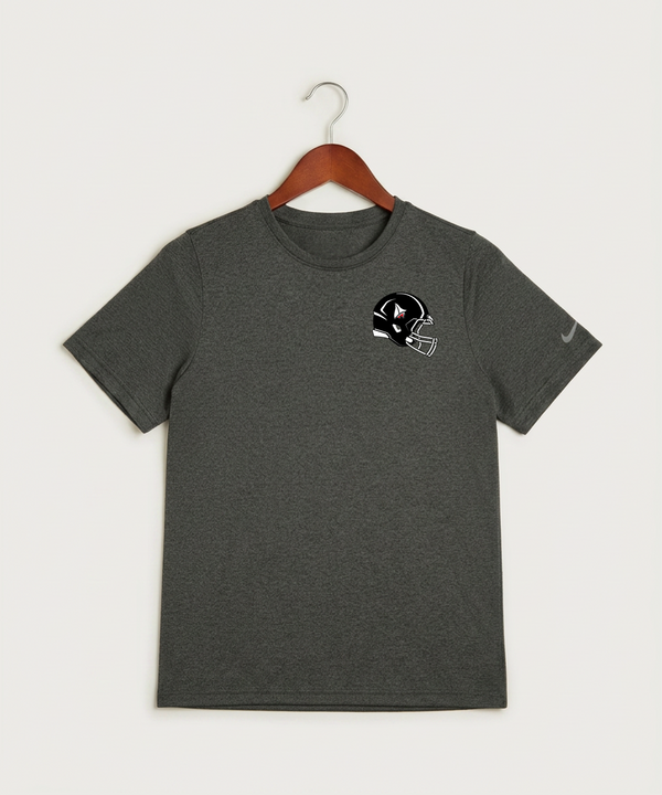 Detroit Lakes Community High School Football (Boys) - Dark Smoke Heather Nike Youth Swoosh Sleeve rLegend Tee NKDX8787
