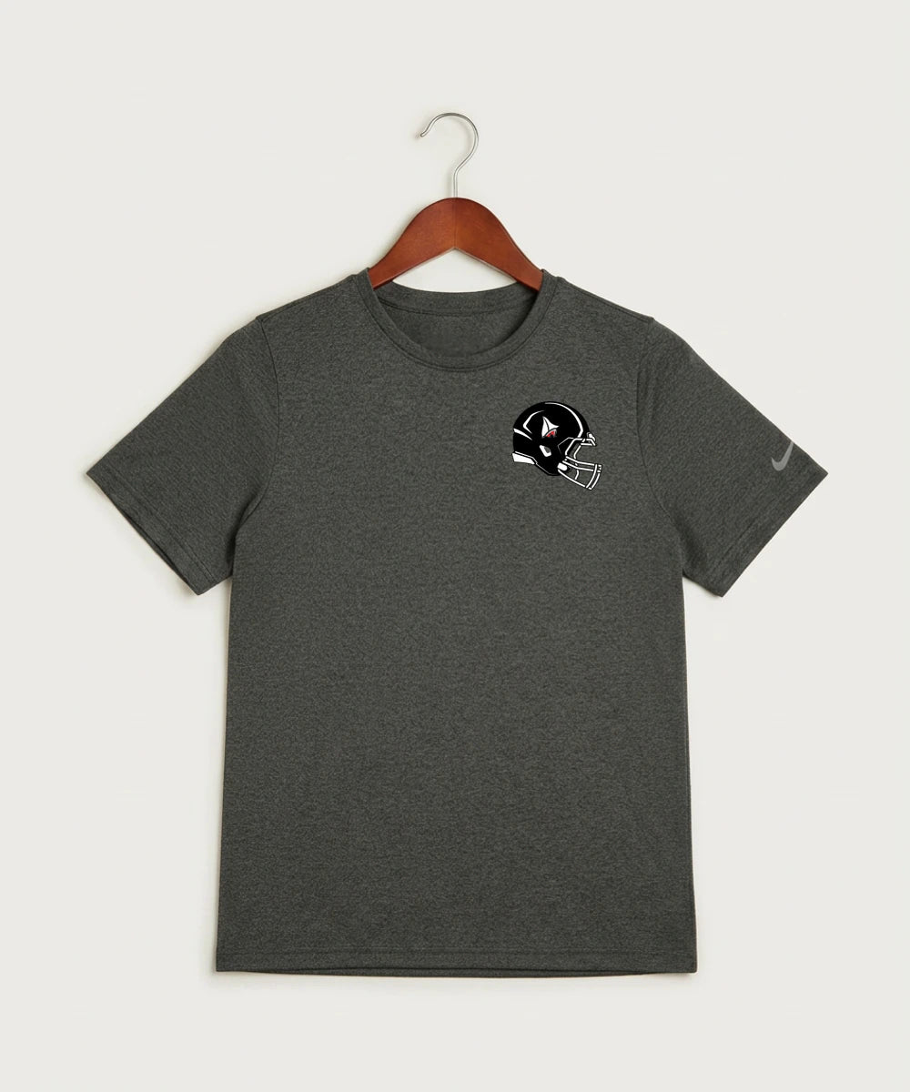 Detroit Lakes Community High School Football (Boys) - Dark Smoke Heather Nike Youth Swoosh Sleeve rLegend Tee NKDX8787