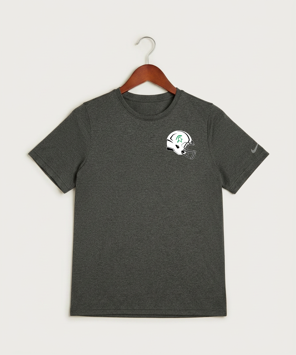 La Crescent High School Football (Boys) - Dark Smoke Heather Nike Youth Swoosh Sleeve rLegend Tee NKDX8787
