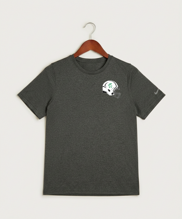 La Crescent High School Football (Boys) - Dark Smoke Heather Nike Youth Swoosh Sleeve rLegend Tee NKDX8787