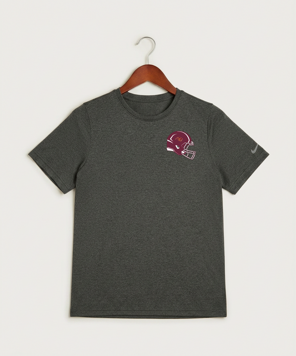 Pine Island High School Football (Boys) - Dark Smoke Heather Nike Youth Swoosh Sleeve rLegend Tee NKDX8787