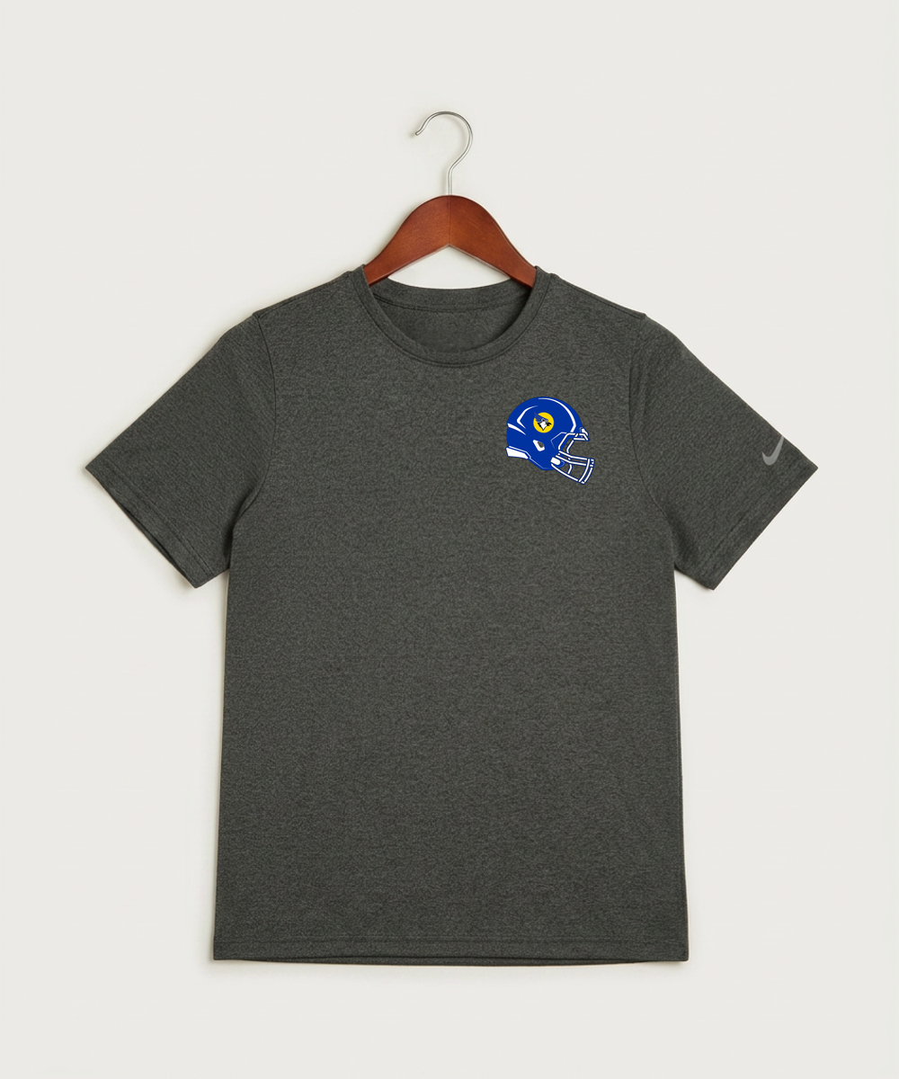 Waseca High School Football (Boys) - Dark Smoke Heather Nike Youth Swoosh Sleeve rLegend Tee NKDX8787