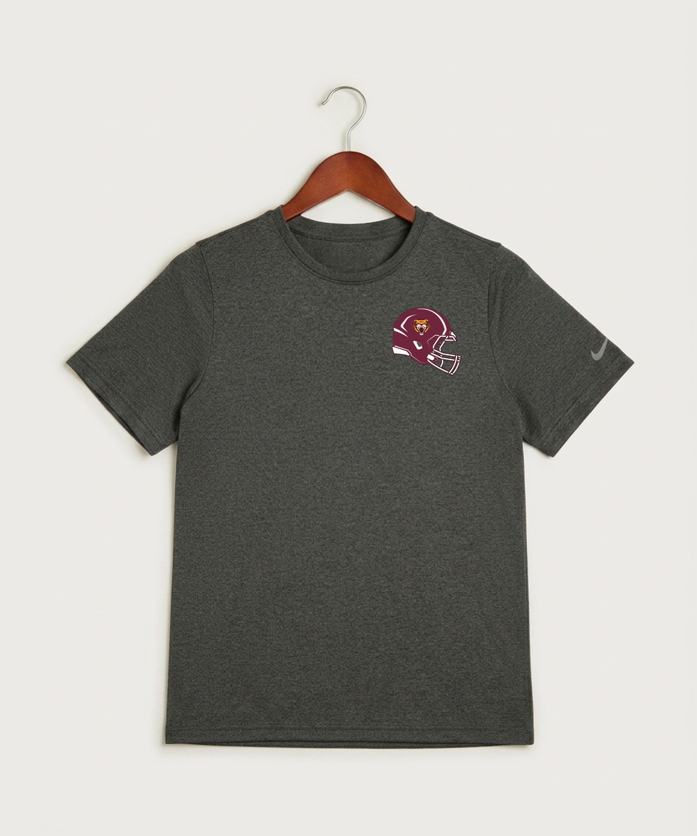Stewartville High School Football (Boys) - Dark Smoke Heather Nike Youth Swoosh Sleeve rLegend Tee NKDX8787