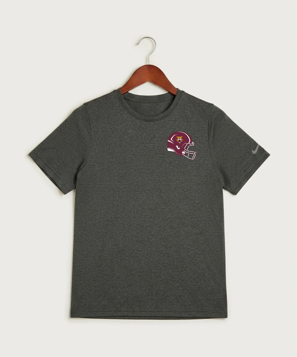 Stewartville High School Football (Boys) - Dark Smoke Heather Nike Youth Swoosh Sleeve rLegend Tee NKDX8787