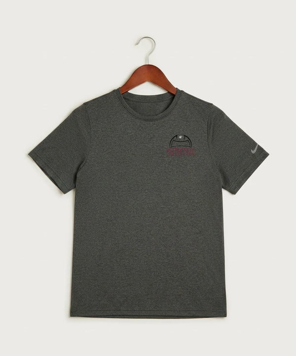 Triton High School Volleyball (Girls) - Dark Smoke Heather Nike Youth Swoosh Sleeve rLegend Tee NKDX8787