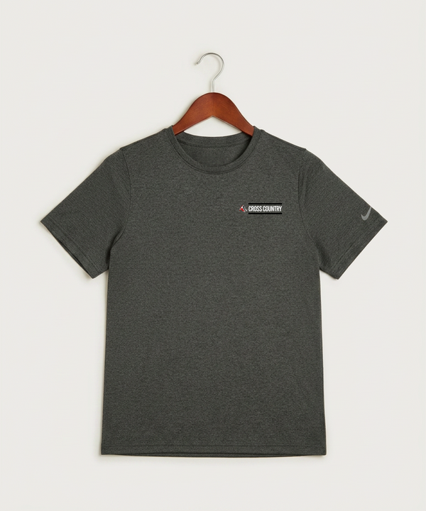 John Marshall High School Cross Country (Coed) - Dark Smoke Heather Nike Youth Swoosh Sleeve rLegend Tee NKDX8787