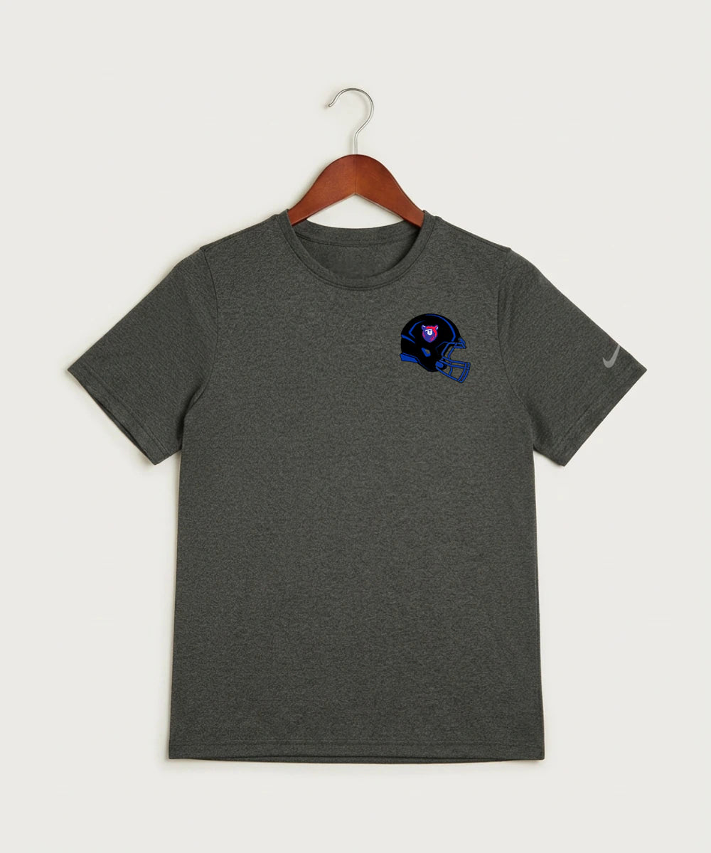 Bertha Hewitt High School Football (Boys) - Dark Smoke Heather Nike Youth Swoosh Sleeve rLegend Tee NKDX8787