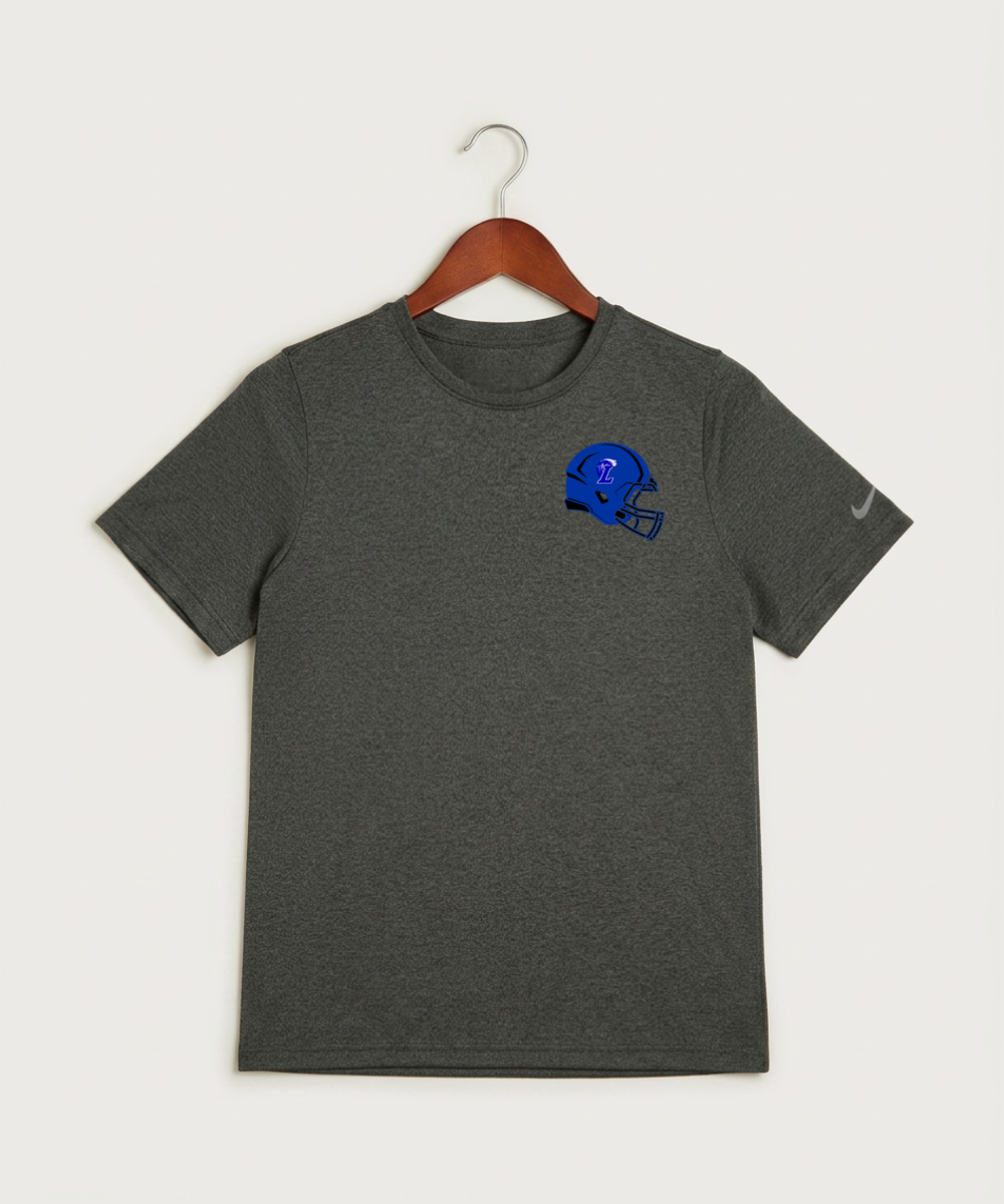 Lakeview High School Football (Boys) - Dark Smoke Heather Nike Youth Swoosh Sleeve rLegend Tee NKDX8787
